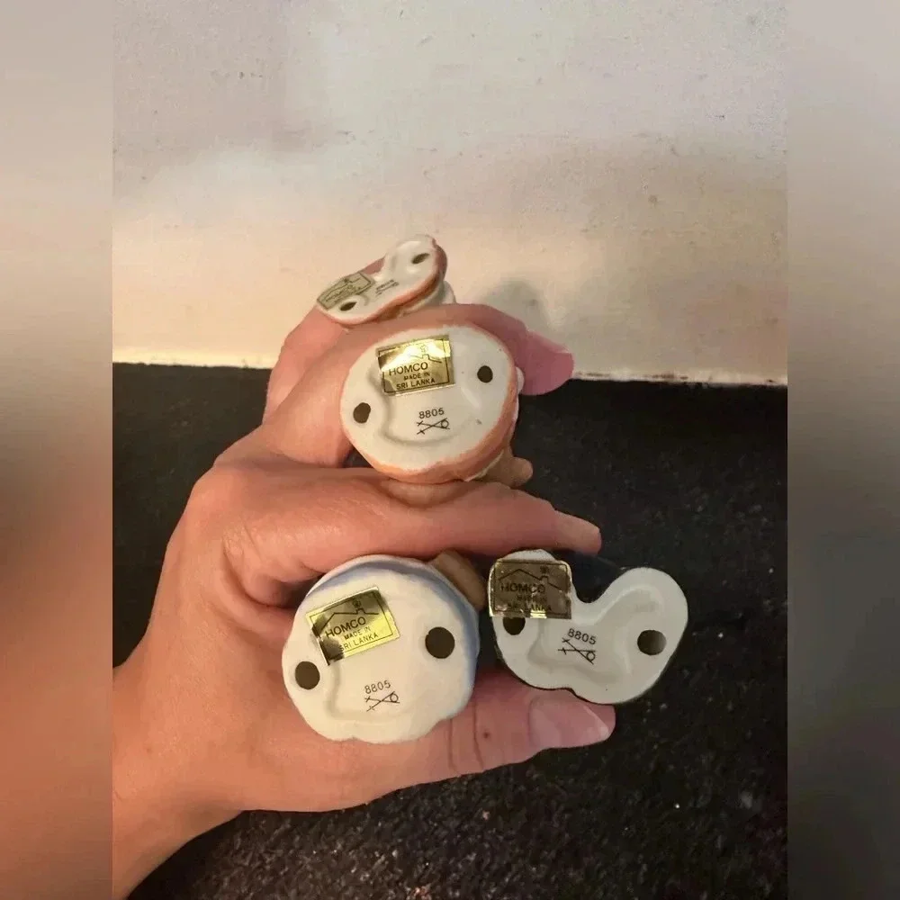 HOMCO Essentials Workers Porcelain Bears  #8805 Set Of 4 - Picture 5 of 5